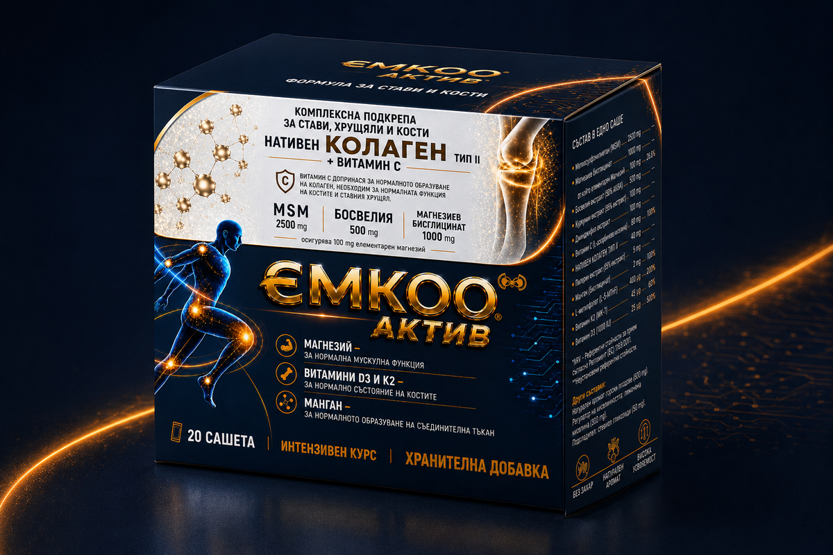 EMKOO AKTIVE — Комплексна подкрепа за стави, хрущяли, кости и мускули | 11 активни съставки